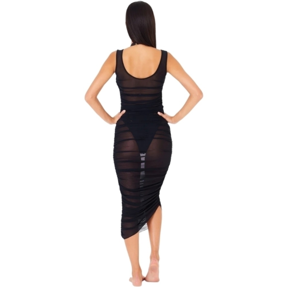 GIGI C Stevie Midi Dress, Size Medium, Black, NWT - Picture 4 of 15